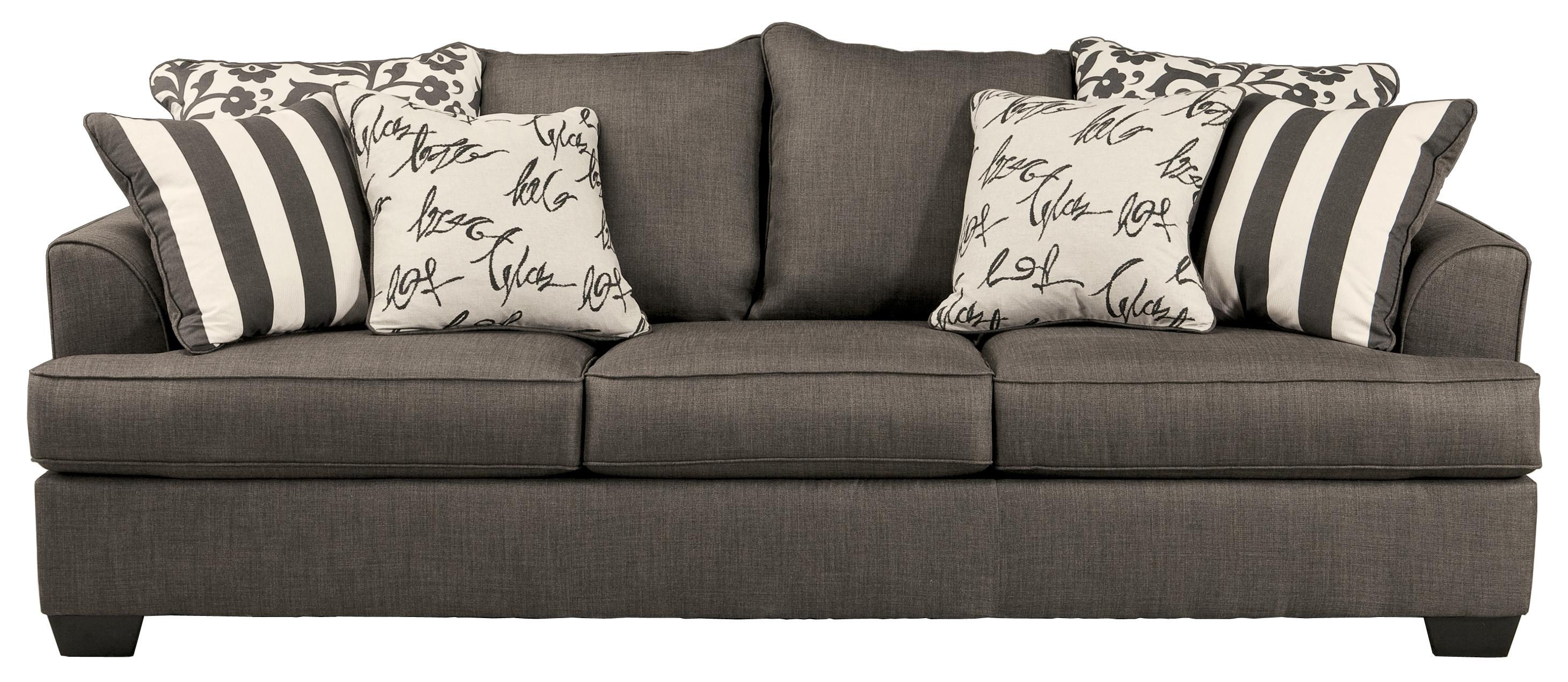 Ashley (Signature Design) Levon Charcoal Sofa with Scatterback